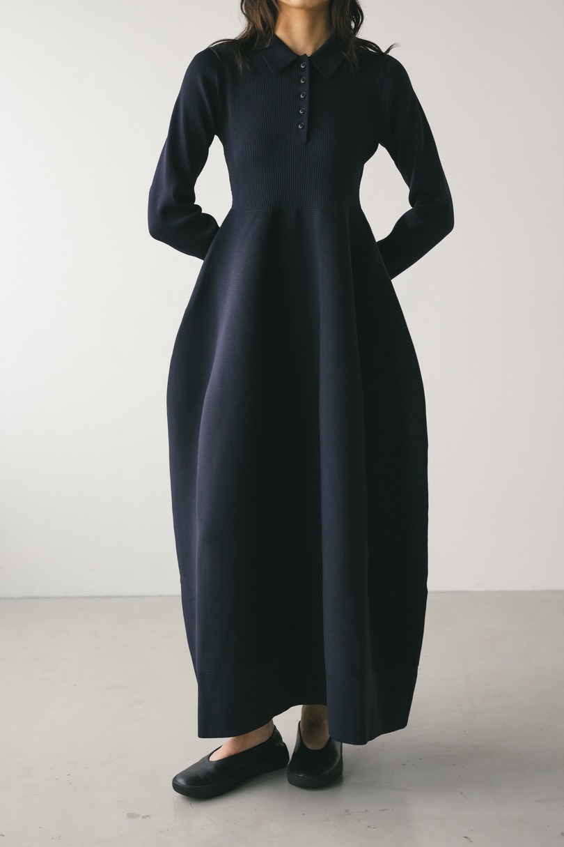 フォルムポロニットワンピース 詳細画像 NVY 5