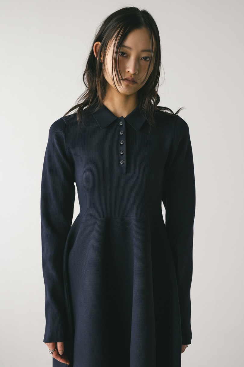 フォルムポロニットワンピース 詳細画像 NVY 6