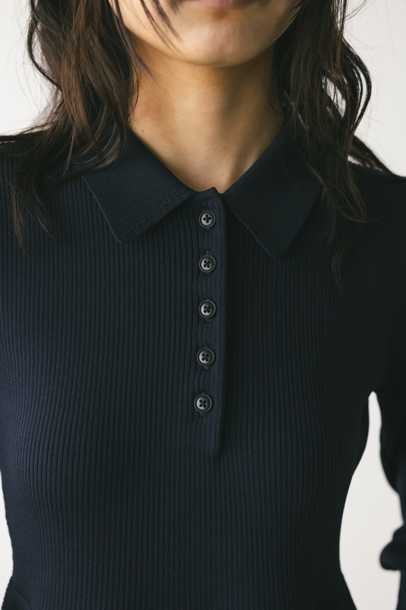 フォルムポロニットワンピース 詳細画像 NVY 7