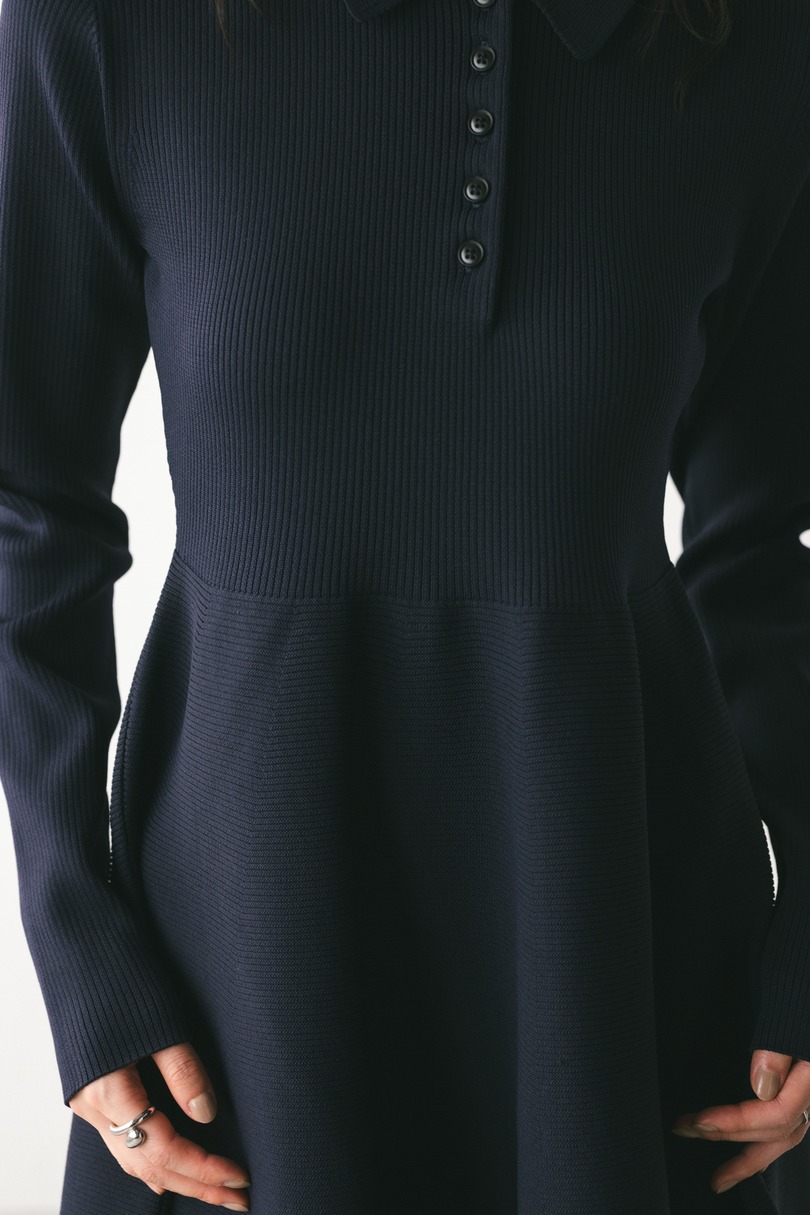 フォルムポロニットワンピース 詳細画像 NVY 8