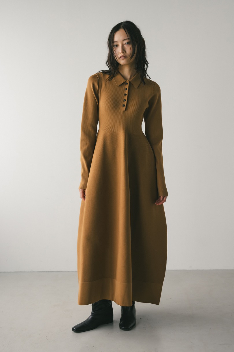 フォルムポロニットワンピース