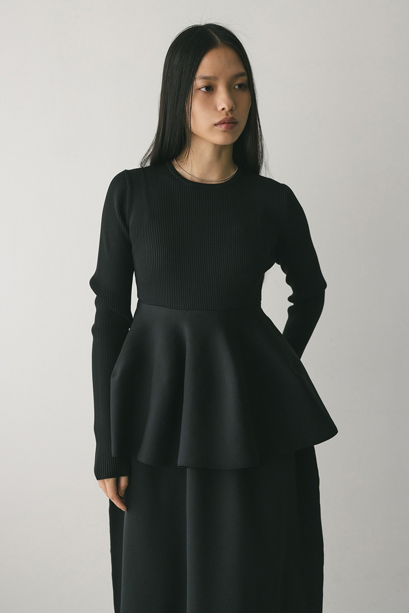 ドッキングフォルムニットワンピース 詳細画像 BLK 3