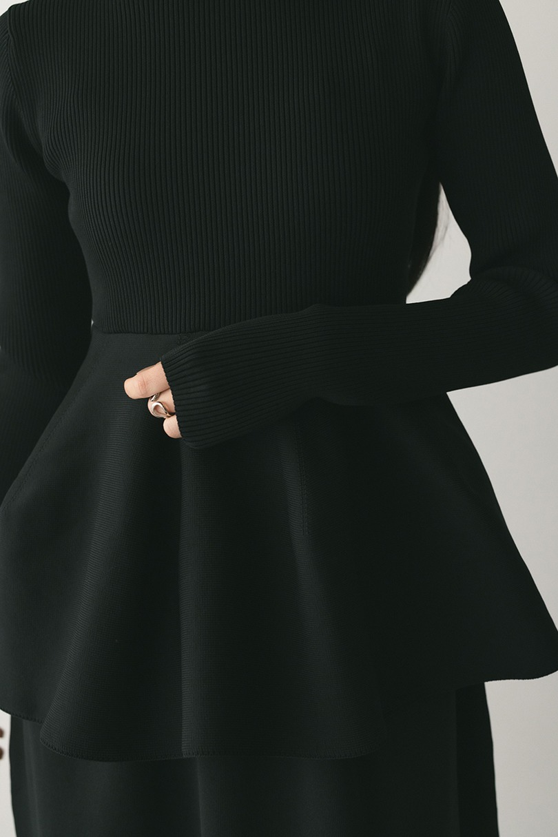 ドッキングフォルムニットワンピース 詳細画像 BLK 5