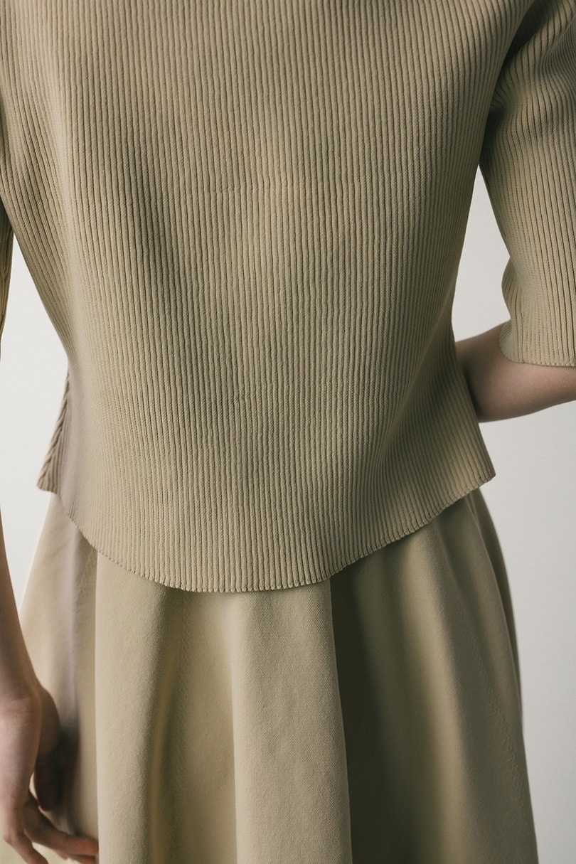 2ピースハーフスリーブポロニットワンピース 詳細画像 BEG 11