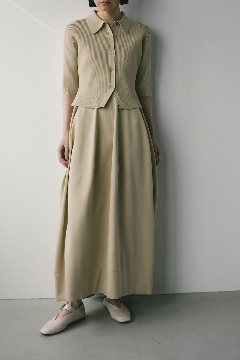 2ピースハーフスリーブポロニットワンピース 詳細画像 BEG 2