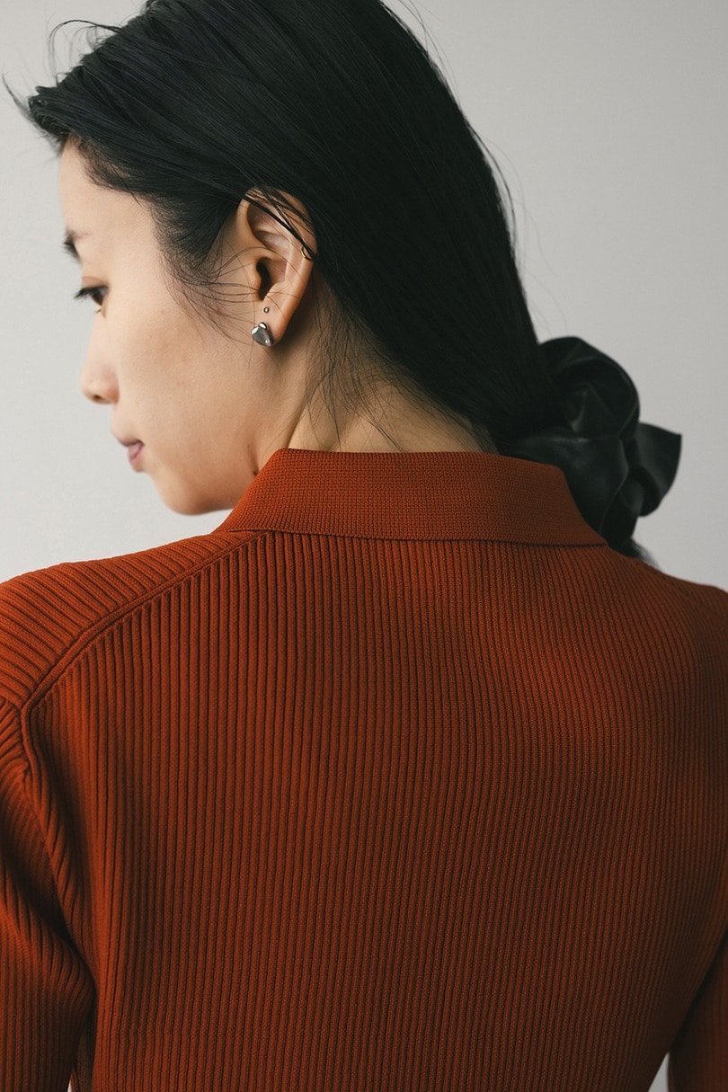 2ピースハーフスリーブポロニットワンピース 詳細画像 D/ORG 12