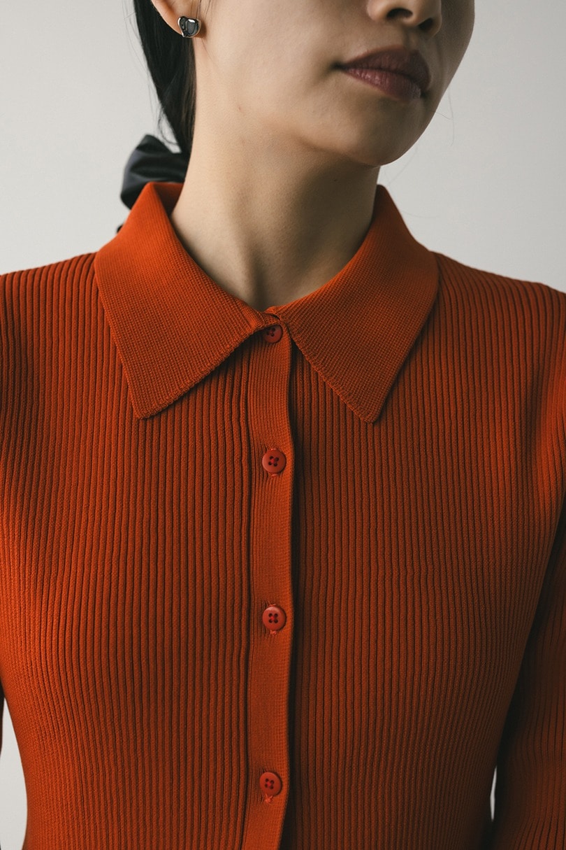 2ピースハーフスリーブポロニットワンピース 詳細画像 D/ORG 8