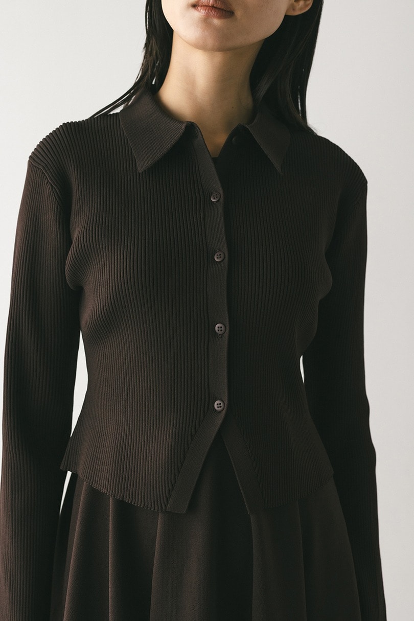 2ピースポロニットワンピース 詳細画像 D/BRN 5