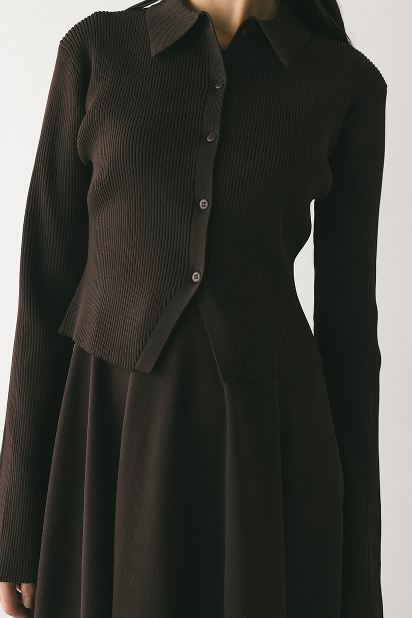 2ピースポロニットワンピース 詳細画像 D/BRN 6