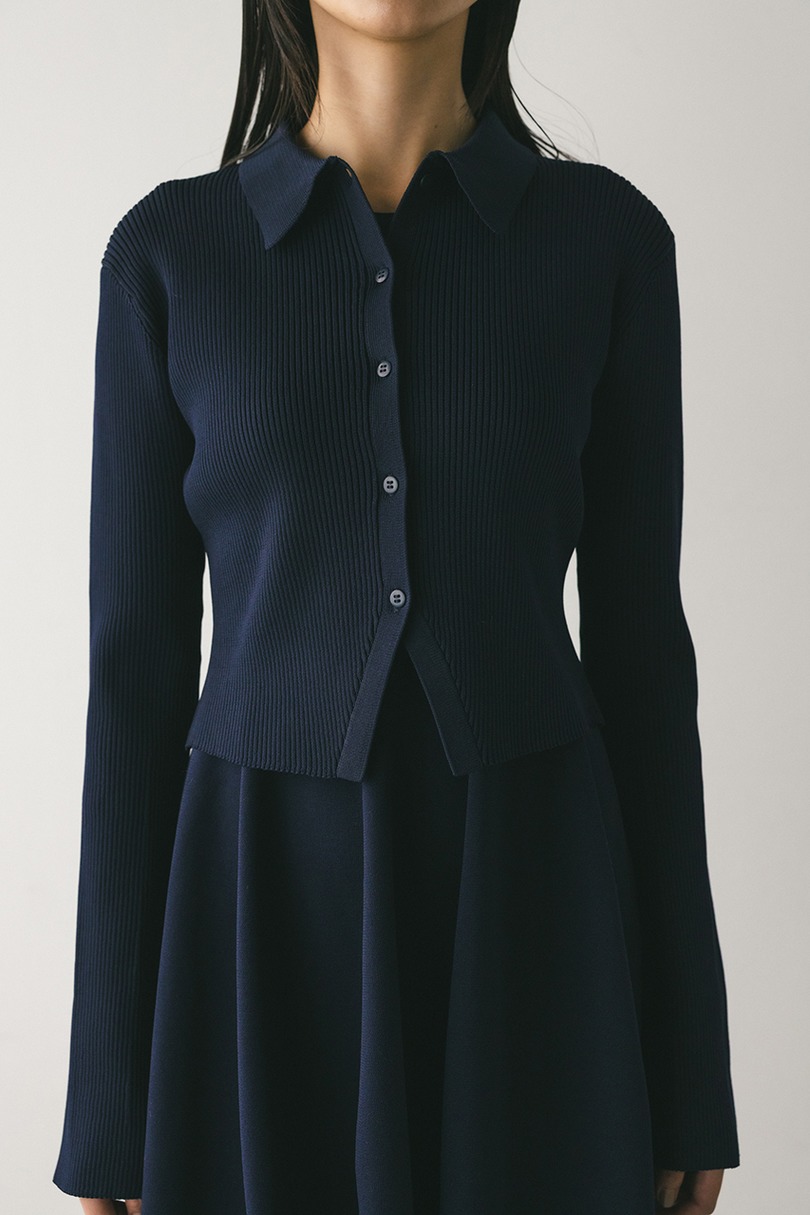 2ピースポロニットワンピース 詳細画像 NVY 4