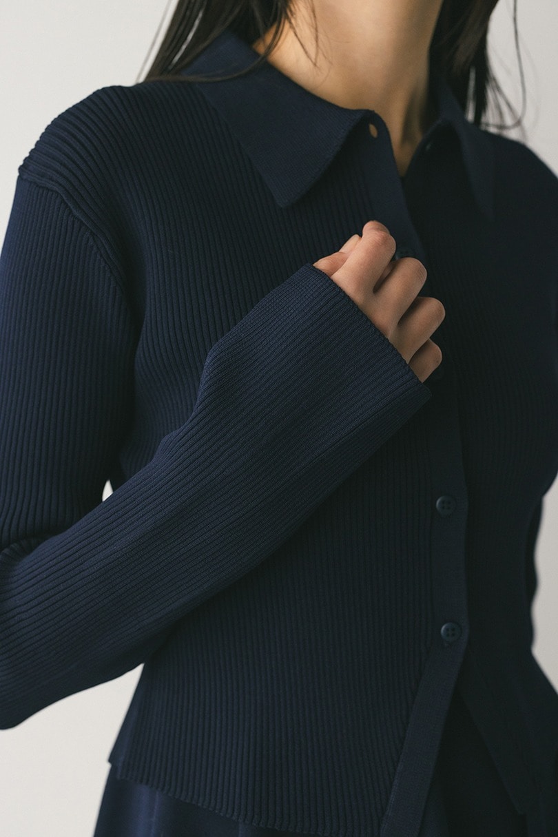 2ピースポロニットワンピース 詳細画像 NVY 5