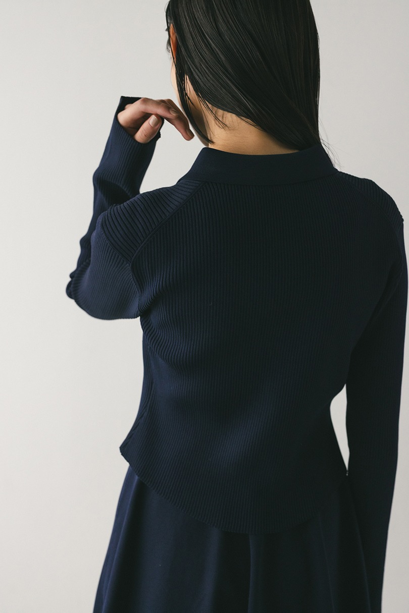 2ピースポロニットワンピース 詳細画像 NVY 9