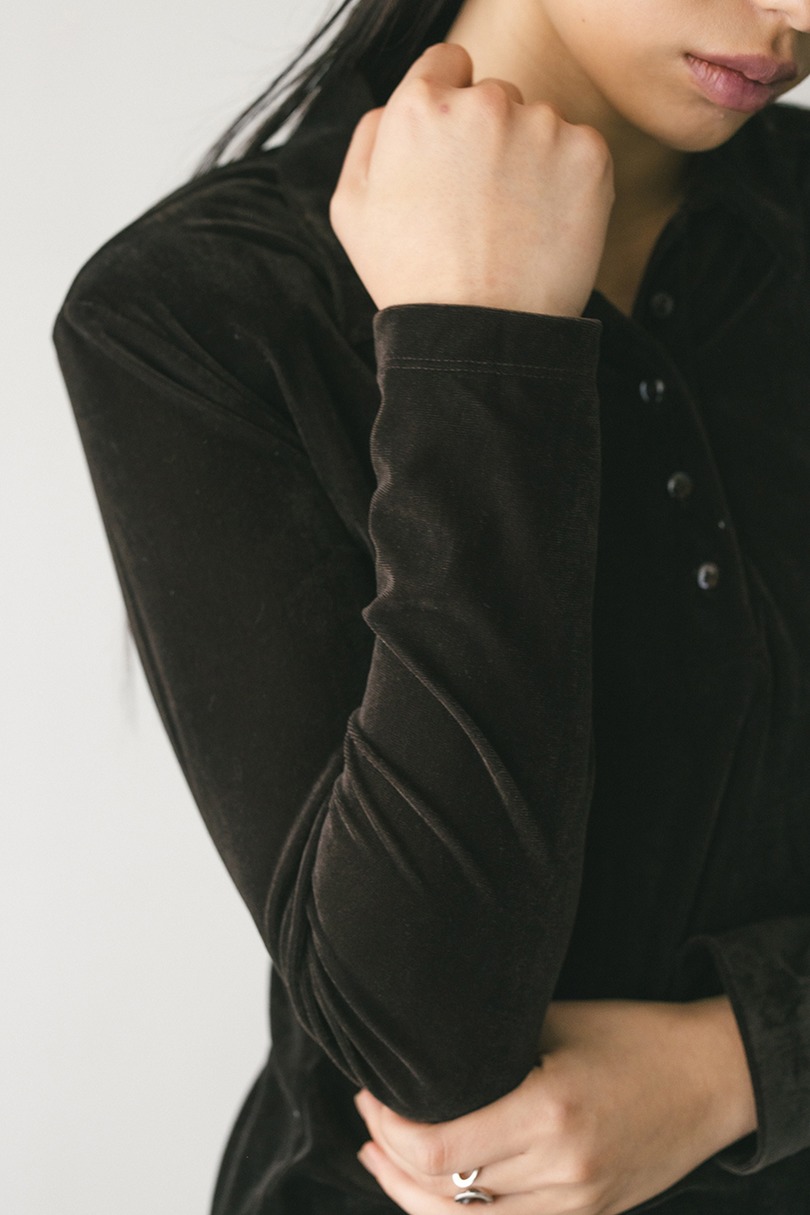 ベロアポロトップ 詳細画像 BRN 10