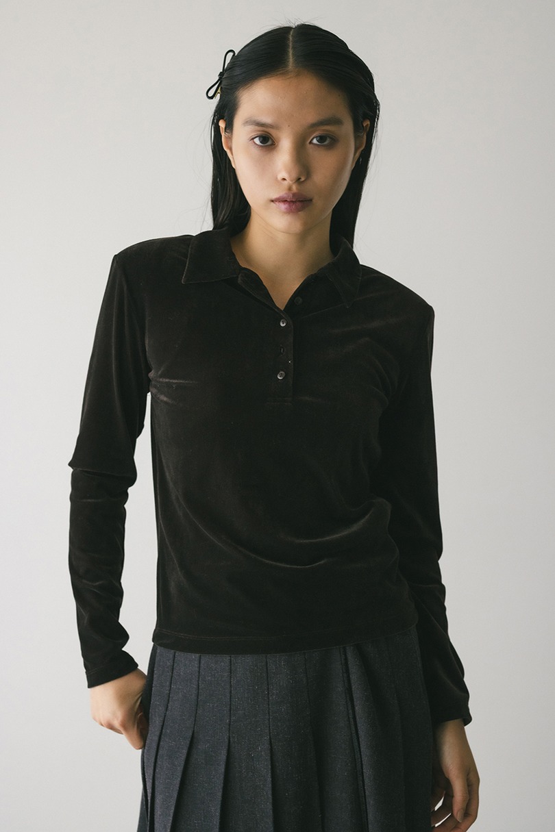 ベロアポロトップ 詳細画像 BRN 3