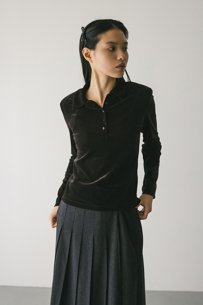 ベロアポロトップ 詳細画像 BRN 4