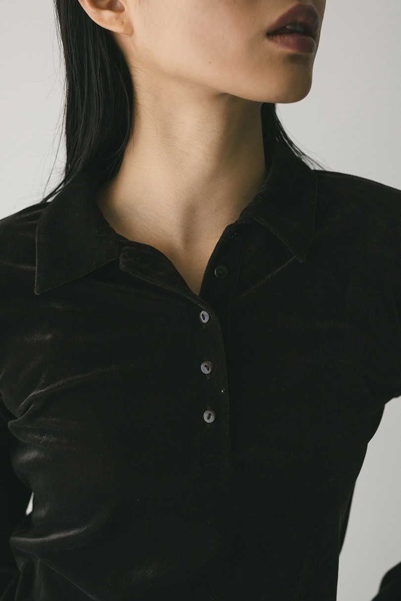 ベロアポロトップ 詳細画像 BRN 7