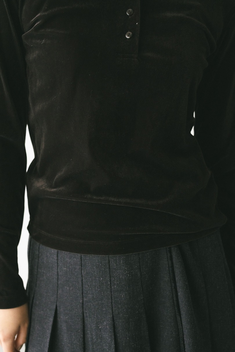 ベロアポロトップ 詳細画像 BRN 8