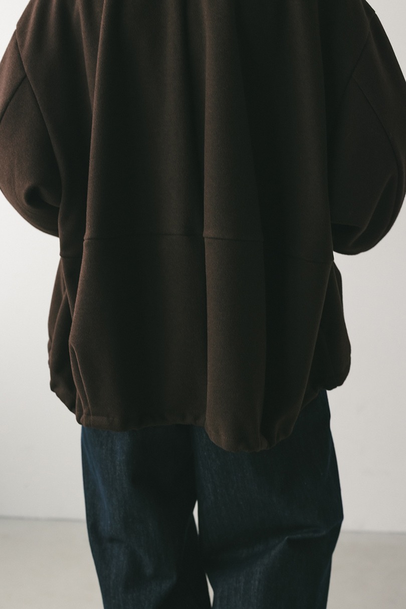 ボンディングノーカラーブルゾン 詳細画像 BRN 11