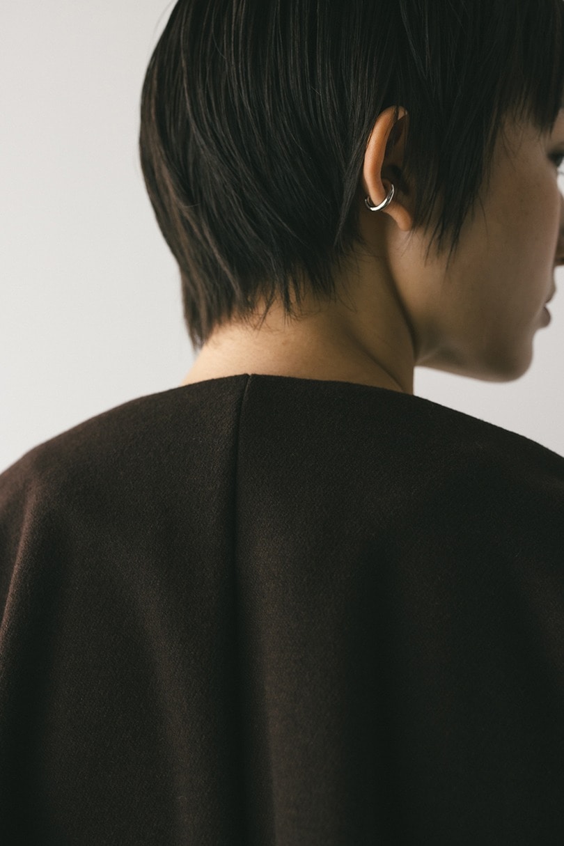 ボンディングノーカラーブルゾン 詳細画像 BRN 12