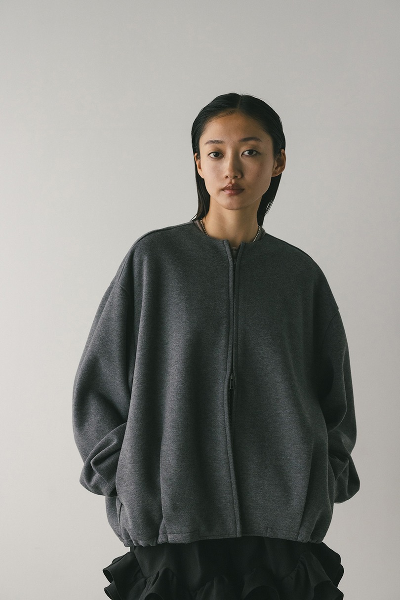 ボンディングノーカラーブルゾン 詳細画像 GRY 6