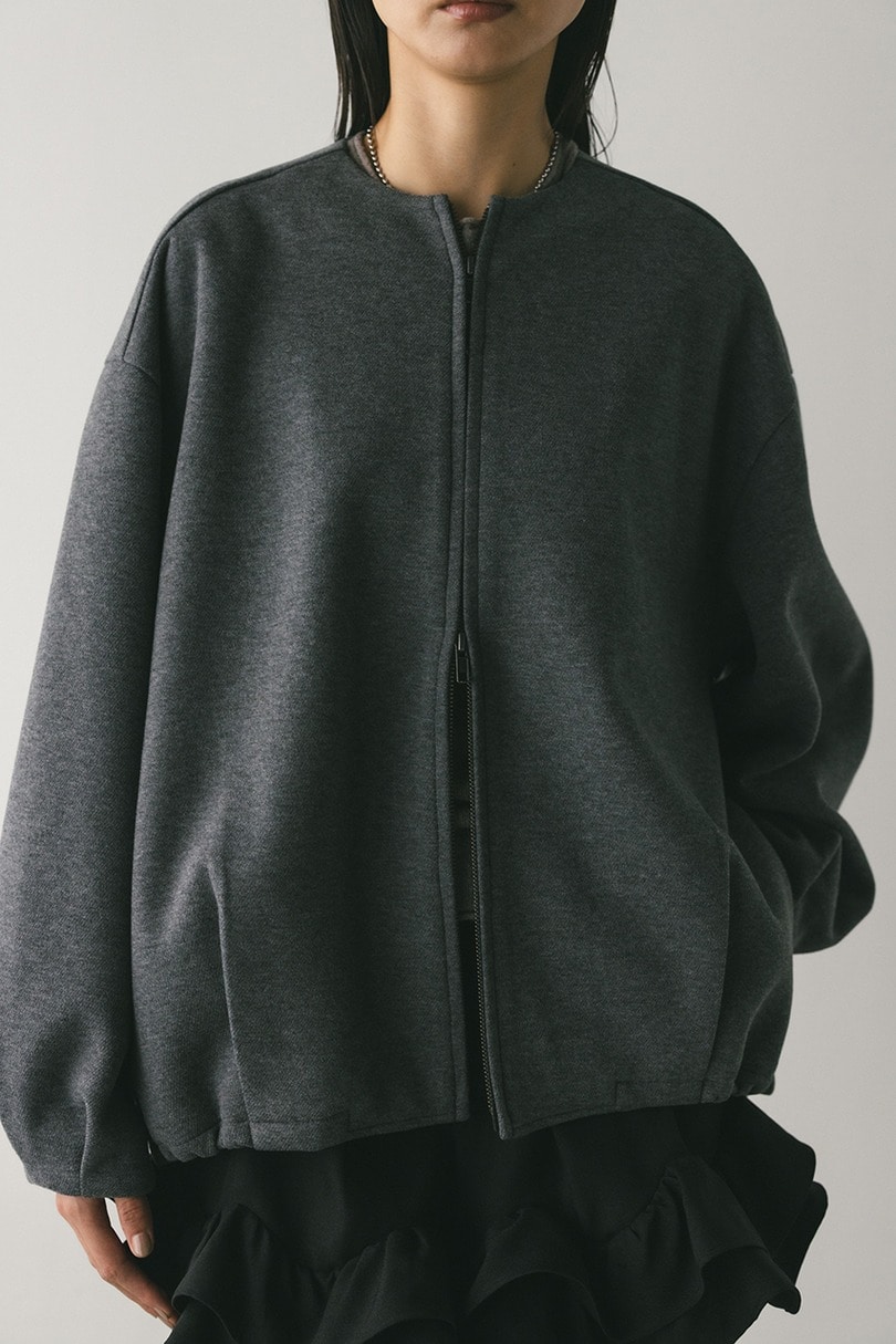 ボンディングノーカラーブルゾン 詳細画像 GRY 7