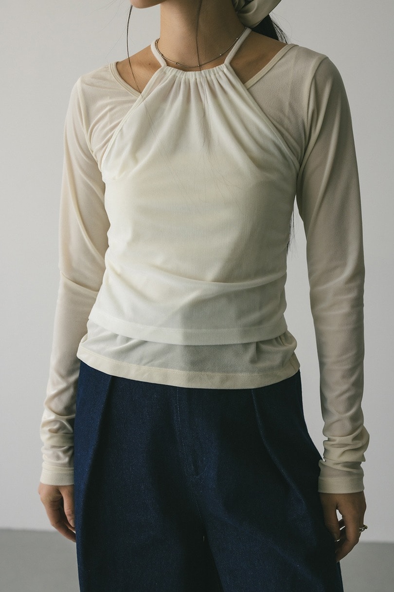 2ピースホルターベロアトップ 詳細画像 IVOY 3