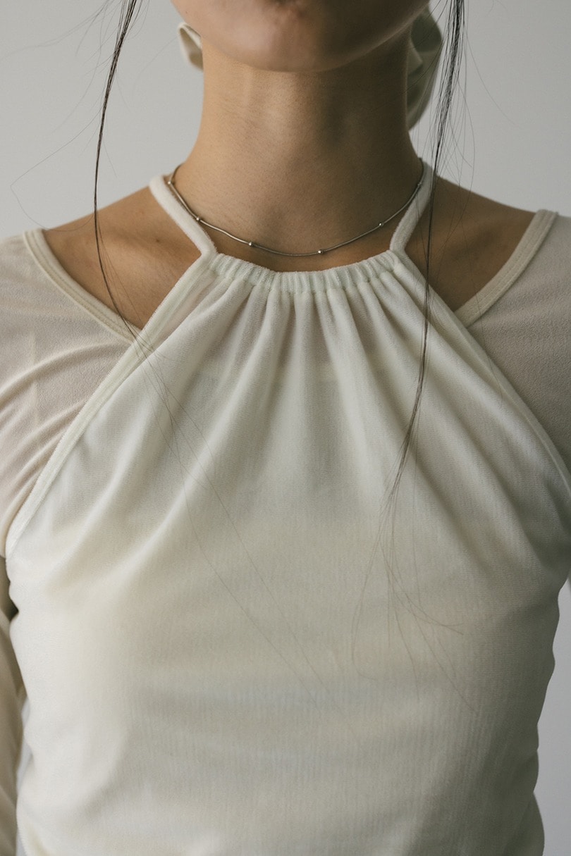 2ピースホルターベロアトップ 詳細画像 IVOY 6