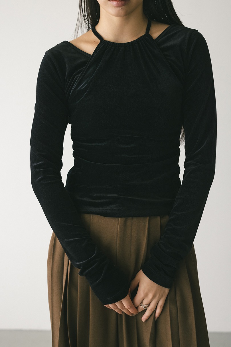 2ピースホルターベロアトップ