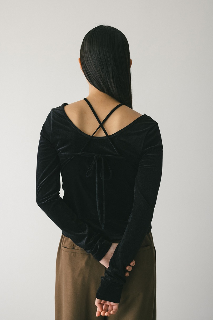 2ピースホルターベロアトップ 詳細画像 BLK 10