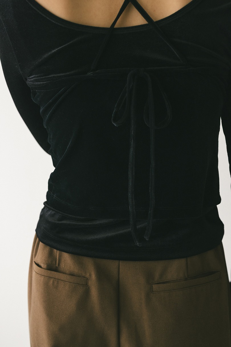 2ピースホルターベロアトップ 詳細画像 BLK 12