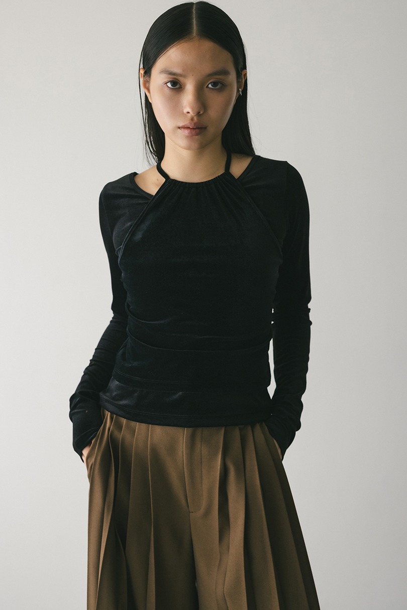 2ピースホルターベロアトップ 詳細画像 BLK 5