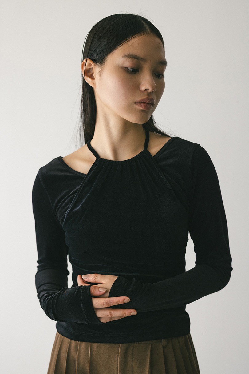 2ピースホルターベロアトップ 詳細画像 BLK 6