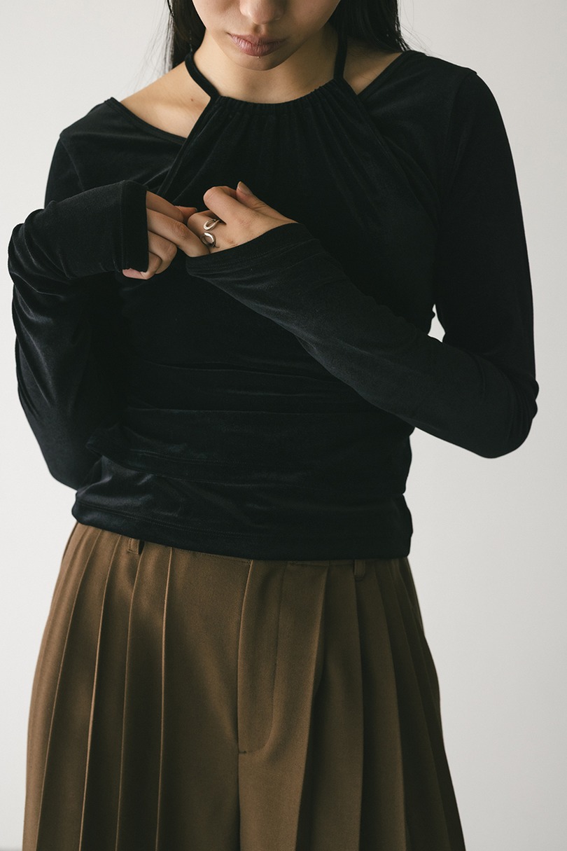 2ピースホルターベロアトップ 詳細画像 BLK 7