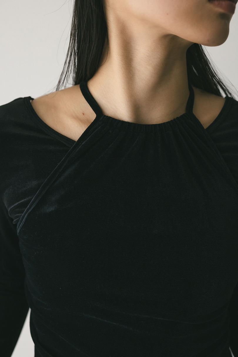 2ピースホルターベロアトップ 詳細画像 BLK 8