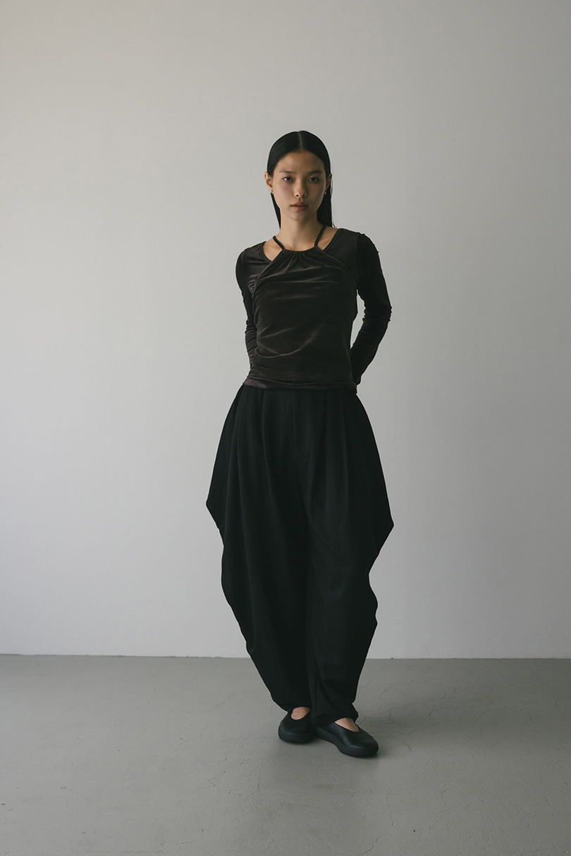 2ピースホルターベロアトップ 詳細画像 BRN 2