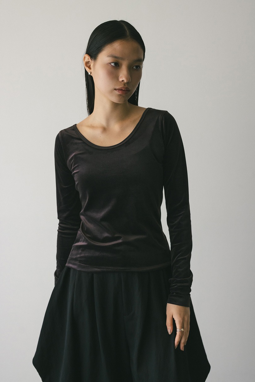 2ピースホルターベロアトップ 詳細画像 BRN 6