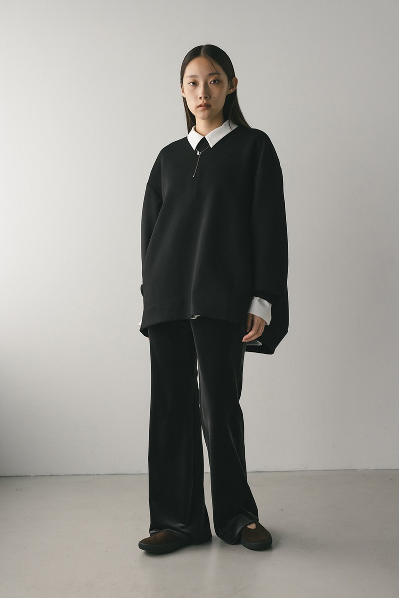 バックパネルポンチスウェットトップ 詳細画像 BLK 2