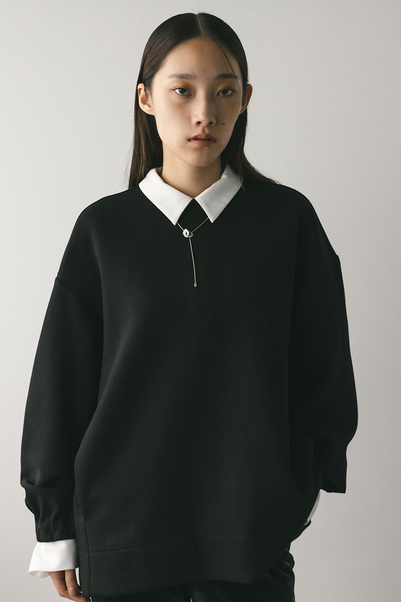 バックパネルポンチスウェットトップ 詳細画像 BLK 3