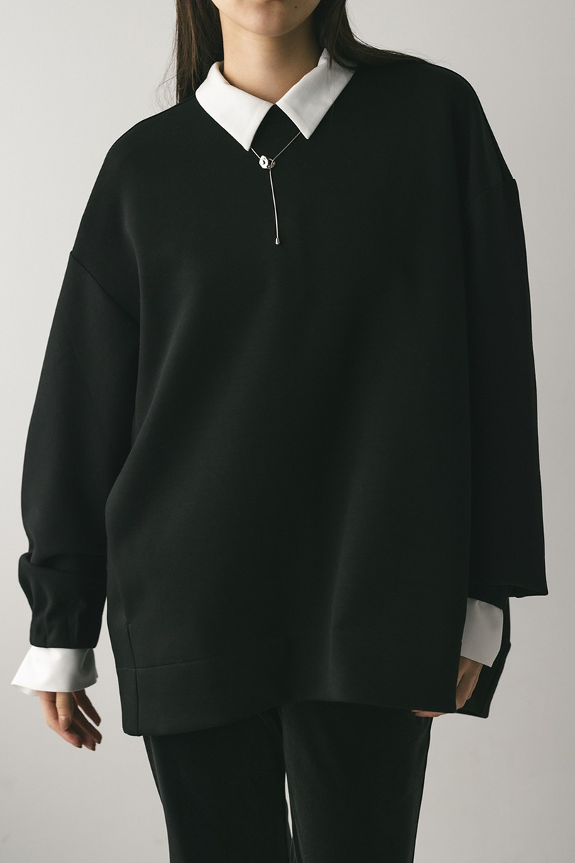 バックパネルポンチスウェットトップ 詳細画像 BLK 4