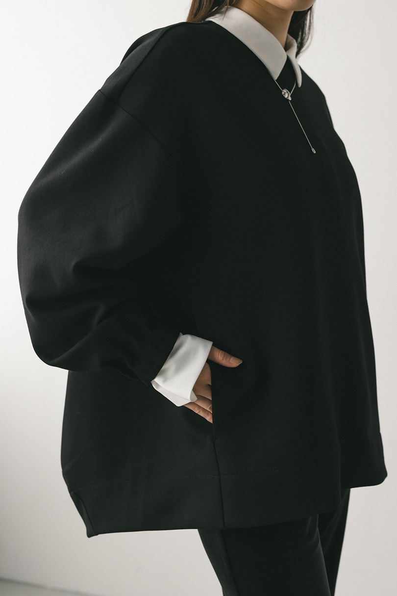 バックパネルポンチスウェットトップ 詳細画像 BLK 6