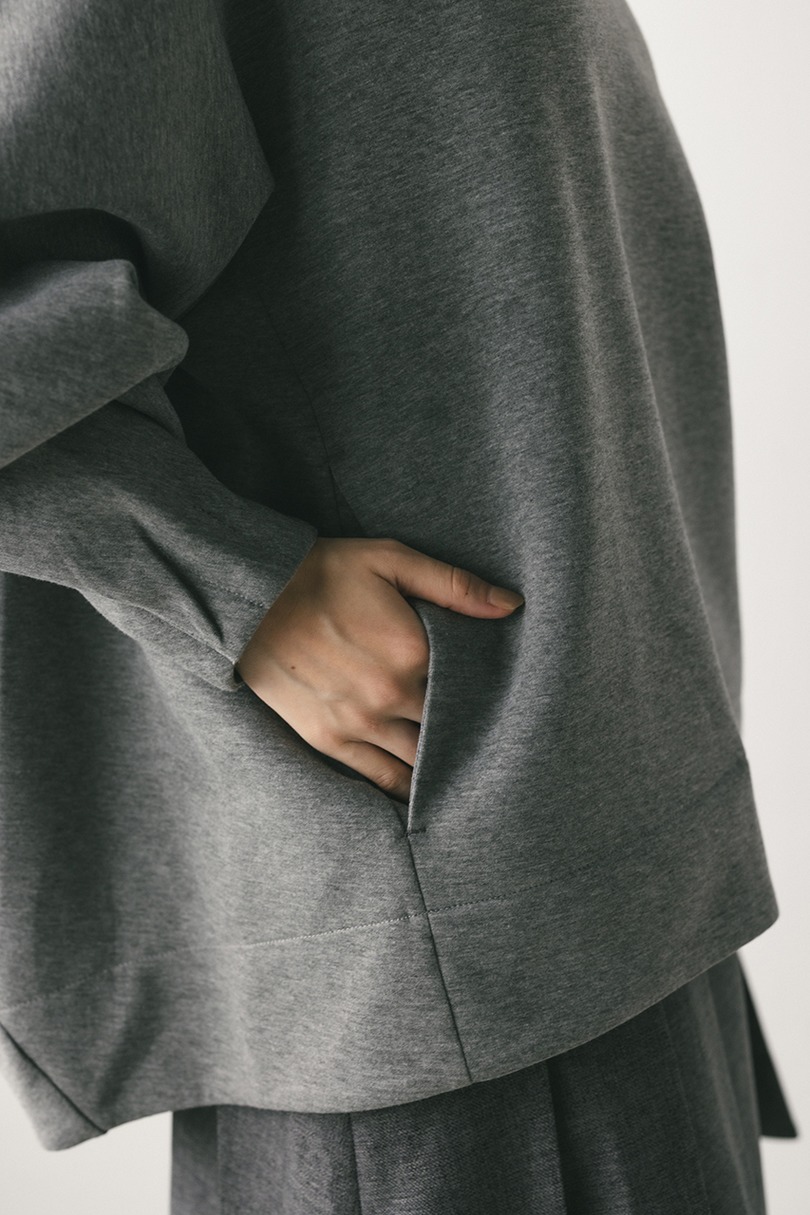 バックパネルポンチスウェットトップ 詳細画像 GRY 10