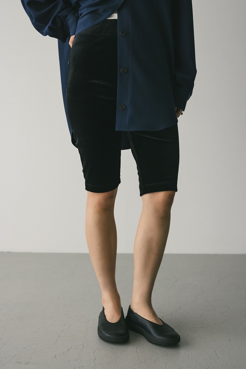 ベロアバイカーパンツ 詳細画像 BLK 4