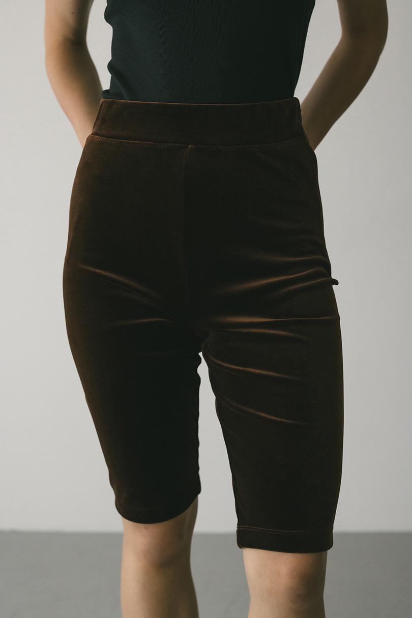 ベロアバイカーパンツ 詳細画像 BRN 4