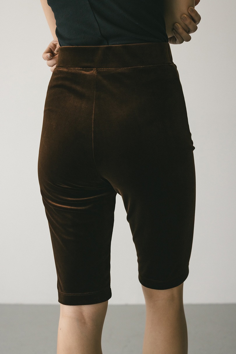 ベロアバイカーパンツ 詳細画像 BRN 5