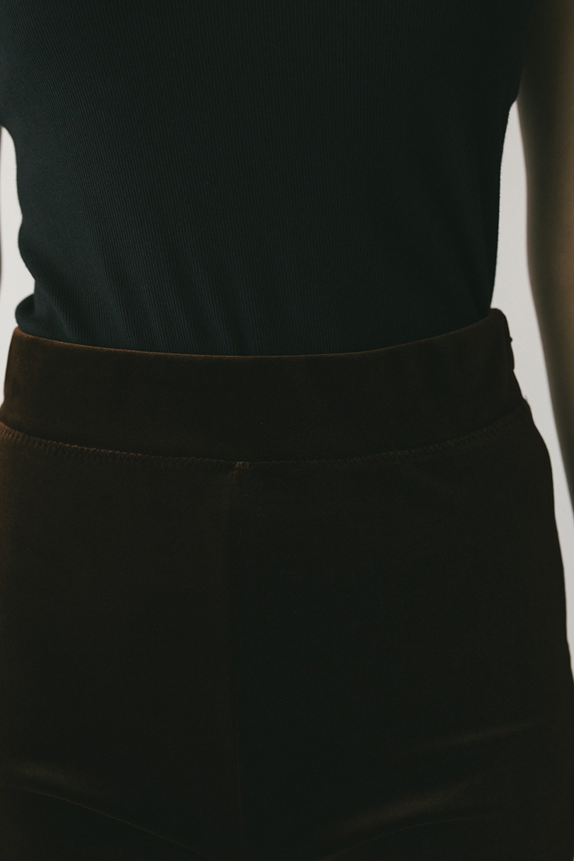 ベロアバイカーパンツ 詳細画像 BRN 7