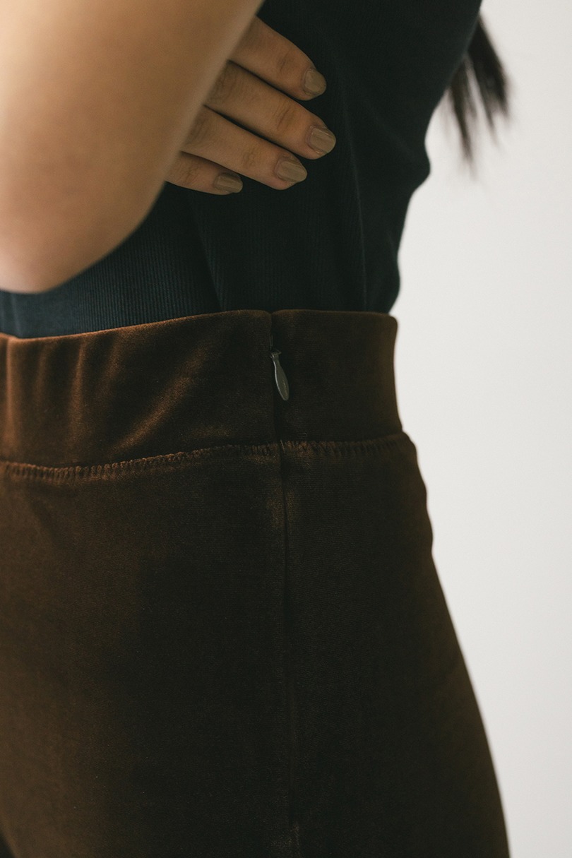 ベロアバイカーパンツ 詳細画像 BRN 8