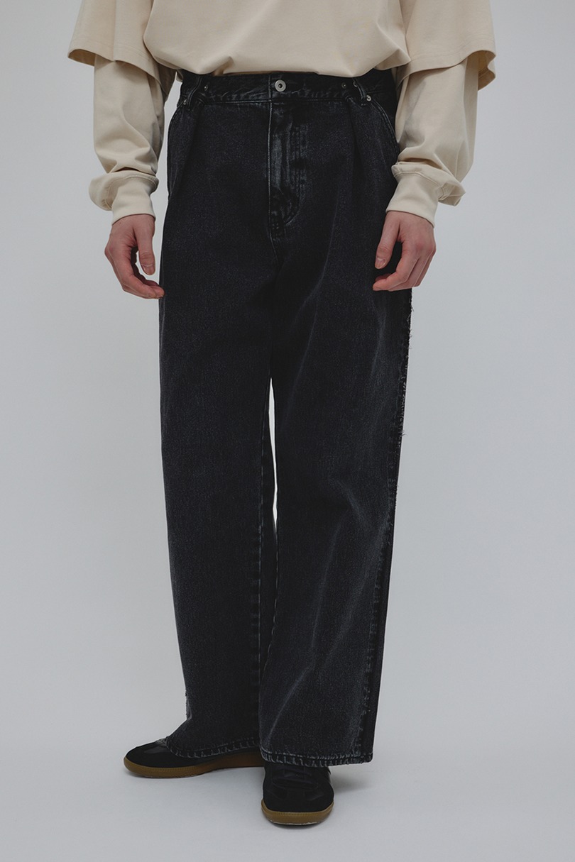 ワイドタックデニム 詳細画像 BLK 2