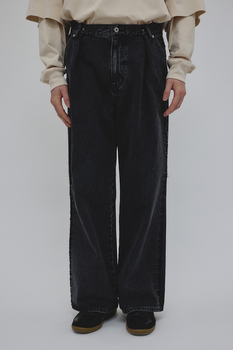 ワイドタックデニム 詳細画像 BLK 3