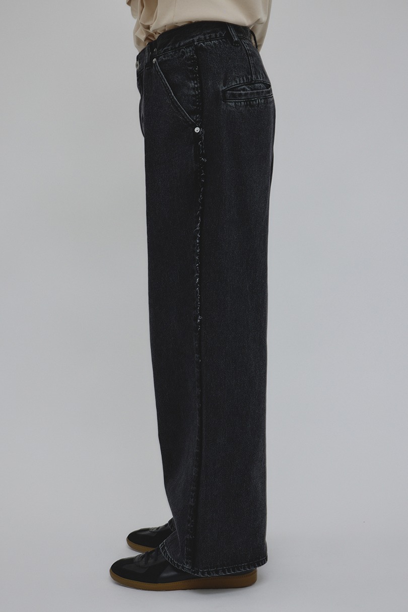 ワイドタックデニム 詳細画像 BLK 4