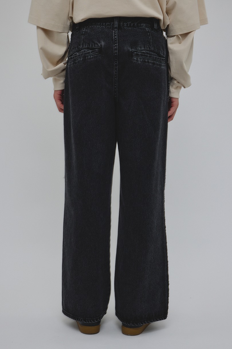 ワイドタックデニム 詳細画像 BLK 5